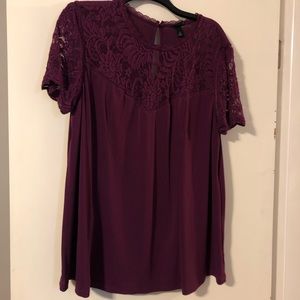 Torrid Purple Lace Blouse